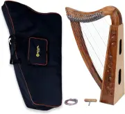 Red 19 Nylon Strings Harp Celtic Irish with Padded Gig Bag