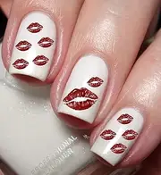 Kiss Nail Art Decal Sticker