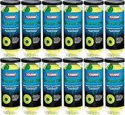 Tourna 12 Pack Pressurized Green Dot Tennis Balls in a Pressurized Can