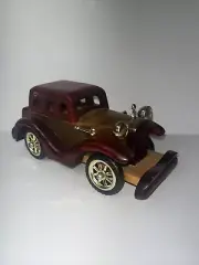 Vintage Handmade Wood Old Time Bugatti Sedan Rare Classic Car