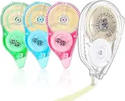 4 Pieces Correction Tape Cream Color Beige Corrective Tape Eraser 100 Feet Long for School Office Supplies Crafting, Note Taking, Journal, Case Color May Vary