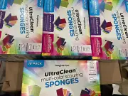 4X 18 PACK ULTRA CLEAN MULTI-COLOR SCOURING SPONGES New