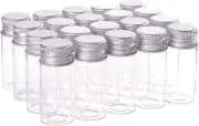 20X 10ml Clear Glass Bottles Candy Bottle w/ Screw Top for Spice Herbs Wedding