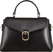 [SUNLIGHT LEAVES] Vintage Vegan Leather Flap Top Handle Bag For Women Retro Satchel Casual Purse Simple Shoulder Classic Handbag