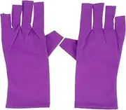 WOFASHPURET 2Pcs UV Protection Gloves for Gel Manicure Fingerless Design for Hand Protection Wear Resistant Nail Tools for UV Light Use Durable Flexible Manicure Gloves