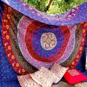 RAJRANG Multicolor Hippie Mandala Tapestry - Boho Bohemian Tapestries Indian ...