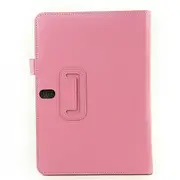 Lichee Pattern Folding Stand PU Leather Case For SAMSUNG T520