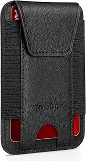 [RUNBOX] Slim Minimalist Front Pocket RFID Blocking Wallet for Men Gifts Ideal Mens Wallets Choice, Vegetable Tanned Black