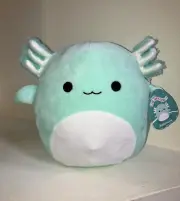 NWT Squishmallow KellyToys ANASTASIA Teal Axolotl 10” Stuffed Plush *Damaged Tag