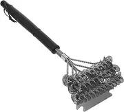 CIYODO Heavy Duty Stainless Steel Grill Brush with Extended Handle Multi Function BBQ Scrubber for Safe Cleaning Ergonomic Design for Camping and Outdoor Grilling
