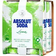 [Absolut] Absolut Lime & Soda Can 250mL