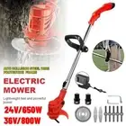 Cordless Grass Trimmer Lawn Edge Strimmer Electric Whipper Snipper + 2 Battery