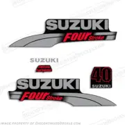 Fits Suzuki 40hp FourStroke Outboard Engine Decal Kit DF40 Replacement Decals