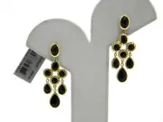 David Yurman Short Chandelier Renaissance Earrings Black Onyx 18k Gold NWT
