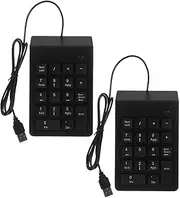 ELAYARD 2pcs Numeric Keypad for Laptop Sturdy Keyboard Pad 18 Keys Keypad for Desktop