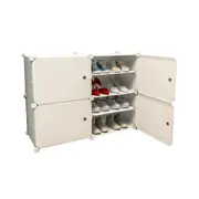 White Cube DIY Shoe Cabinet Rack Storage 2 Column 4 Row