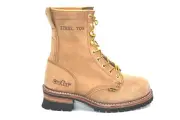 MEN'S CACTUS FOOTWEAR WORK BOOT 9219S STEEL TOE LIGHT BROWN OIL RESISTANT