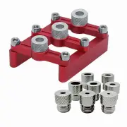 Self Centering Dowelling Jig Woodworking Joinery Hole Drill Guide Wood Dowel Hole Positioner Locator with 3-10mm Drill S