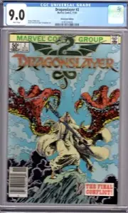 Dragonslayer #2, CGC 9.0, Newsstand Edition, White Pages, CGC #4185234006
