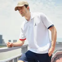 在飛比找momo購物網優惠-【NAUTICA】男裝 休閒百搭LOGO短袖POLO衫(白色