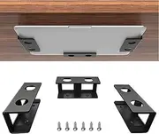 Universal Laptop Underdesk Bracket Shelf Holder Stand, Metal Bracket for Laptops Under Desk for MacBooks, Surface, Keyboards, Tablets (Black)