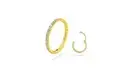 14K Gold Hinged Nose Rings Hoop for Women 20G 316L Surgical Steel Clicker Septum