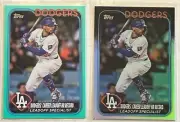 2024 Topps Update Dodgers Leadoff HR Record Mookie Betts Lot x1 Aqua x1 Rainbow