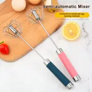 Whizzy Whisk Hand Push Mixer Stirrer Stainless Steel Semi-automatic Set