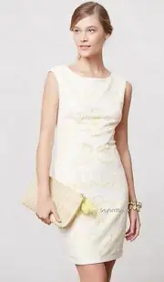 NEW Anthropologie Lemon Lace Shift by Eva Franco Size 6