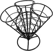 SEWOART Sturdy Stainless Steel Snack Rack French Fries Stand 4 Holes for Appetizers Snacks
