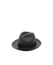 side bow-detail sun hat 57 Black