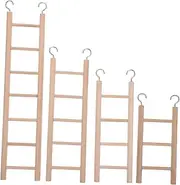Yardwe 4pcs Bird Wooden Ladder Stair Toys Parrot Platform Bird Perch Parrot Toys for Cockatiel Lovebird