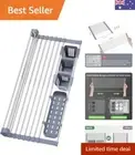 Expandable Roll Up Dish Drying Rack Up to 22.8''with 2 Storage Baskets,Over T...