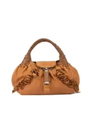 Tan Textured Leather Spy Bag