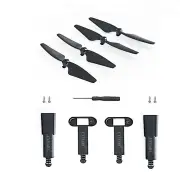 Spring Heightened Extended Landing Gear Skid Shock Absorber Leg Tripod with Propeller Props Blade Set for SJRC F22 / F22
