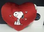 NEW RARE Pottery Barn Peanuts Snoopy Heart Shaped Pillow Velvet Valentine's Day