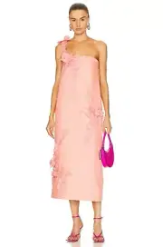 BNWT ZIMMERMANN GUAVA HIGH TIDE LIFT MIDI DRESS - SIZE 0P/6 AU/2 US (RRP $1850)
