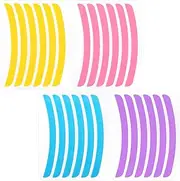 CHANZET 12 Pairs Lash Lift Pads Covers Tool Silicone Ribbon Tape Eyelash Lift Rods Shields Lifting Silicone Pads Stripe Lash Perm Eyelashes Curlers Roller Soft Stripes Lash Lift Tool