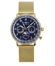 Zeppelin LZ129 Hindenburg Moon Phase Day/Date Blue Dial Quartz 7039M2 Mens Watch
