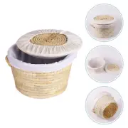 Baskets for Organizing Woven Bun Storage Bins Shelves Round