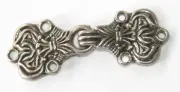Pewter hook eye clasp frog closure fastener Norway Norwegian