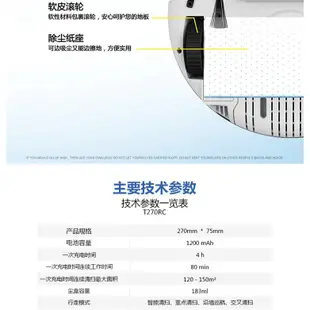 衛博士V-BOT T271RC 掃地機器人 家用智能全自動遙控掃地機 超薄語音提示控制靜音