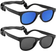 [HXS] 2 Pack Toddlers Sunglasses Polarized Outdoor Sports, with TPEE Unbreakable Flexible Frame, for Kids Boys and Girls Age 2-6