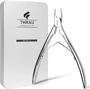 THRAU Cuticle Trimmer for Manicure and Pedicure, Stainless Steel Cuticle Remover Cuticle Nipper, Precise Pointed Tip Grooming Kit for Trim Nail and Dry Skin