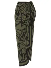 Matteau | Silk Sarong in Green Pebble | The UNDONE