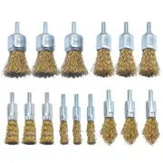 Brass Coated Wire End Brush Set,Wire Brush for Cleaning Rust Stripping Paint ...