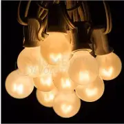 G30 White Pearl Outdoor Patio Globe String Lights (100', 50' and 25' Lengths)