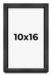 10x16 Shadow Box Frame Grey Charcoal Black | 0.875 Inches Deep | Solid Wood Shad
