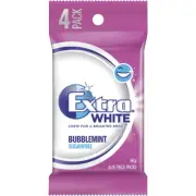 Wrigleys Extra White Chewing Gum Bubblemint 10 Pieces X 4 Pack