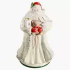 Spode CHRISTMAS TREE - Santa Cookie Jar White 22K Gold Details - NEW IN BOX
